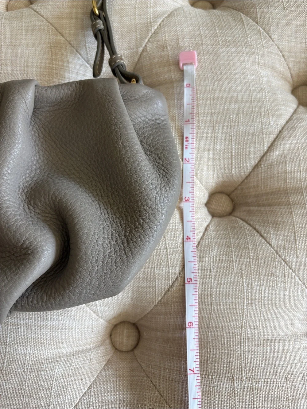 PRADA Gray Leather Wristlet pouch